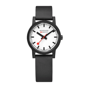 Mondaine MS1.32120.RB Essence Black Case 32 mm Rubber Quartz Women's Watch