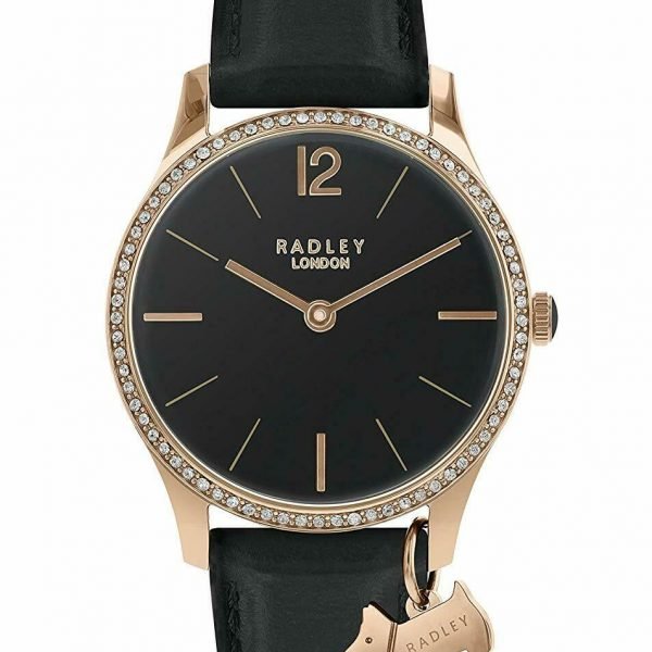 Radley Black Leather Strap Watch RY2704
