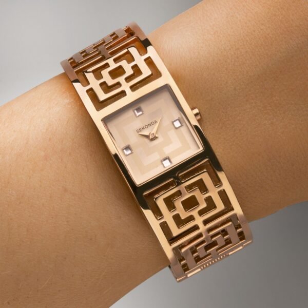 Sekonda 40313 Womens Classic Analogue Watch with Grecian Patterned Alloy