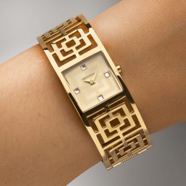 Sekonda Ladies 40310 Grecian Watch  Gold Case & Alloy Bracelet Champagne Dial