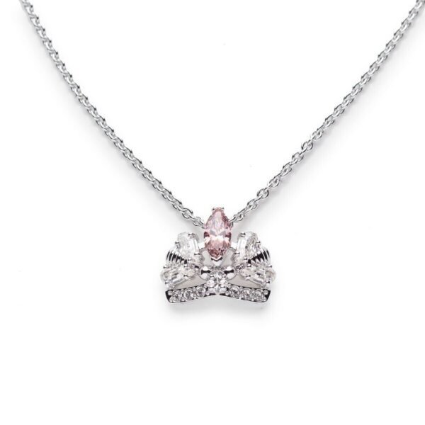 Swarovski Bee A Queen necklace, pink, rhodium plated 5501076