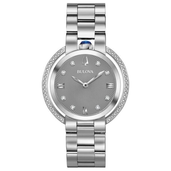 Bulova Ladies Rubaiyat Diamond Stainless Steel Watch | 35mm | 96R219