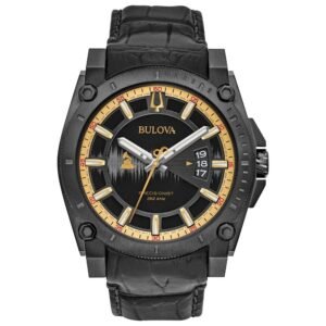 Bulova Mens Precisionist Watch with Leather Strap 98B293