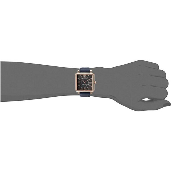 Marc Jacobs Vic MJ1523 watch featuring a rose gold-tone case Marc Jacobs Mj1523 Vic Black Dial Navy Leather Ladies Watch  main image 2