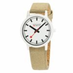 Mondaine MS1.41110.LS Essence Eco Friendly White Case 41mm Quartz Wrist Watch