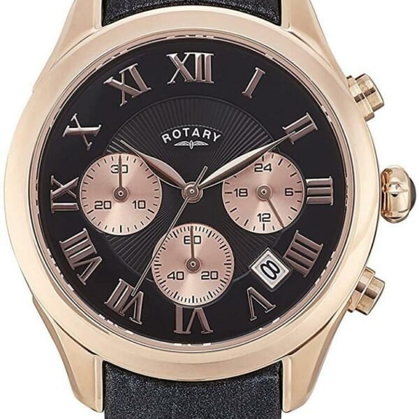 Rotary Womens Chronograph Quartz Watch with Leather Strap LS008/C/10