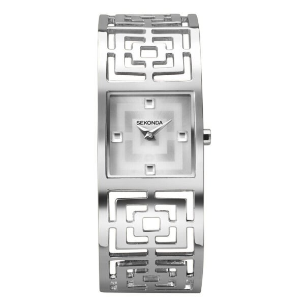 Sekonda Ladies Grecian Pattern Elegant Silver Watch 40309