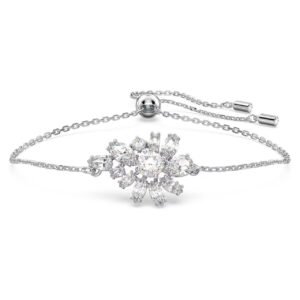 Swarovski Zirconia Gema Bracelet Flower White Rhodium Plated 5644684