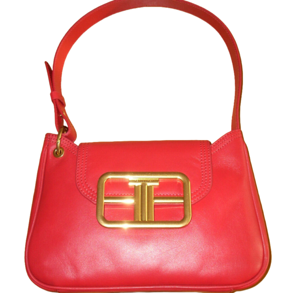 Ted Baker Luxe Leather Shoulder Bag TIKEL in Red