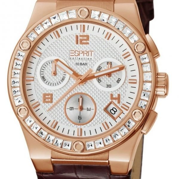 Esprit Collection Pherousa Women's Quartz Watch with White Dial Chronograph Disp