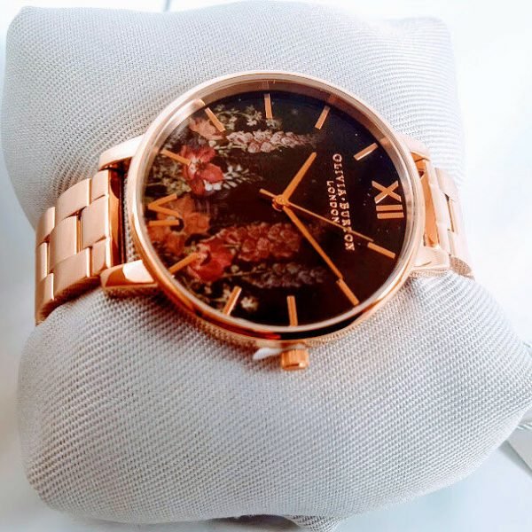 LADIES OLIVIA BURTON DARK BOUQUET WATCH OB16WG45