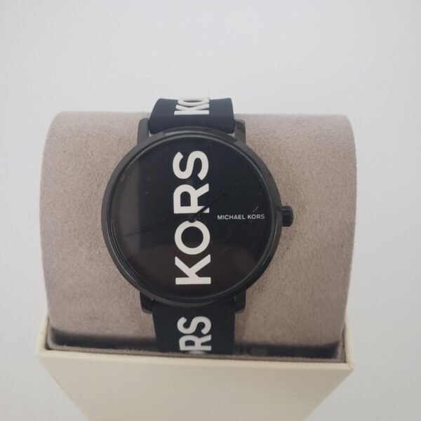 Michael Kors Women's Charley KORS Logo Dial Black Silicone Watch MK2828