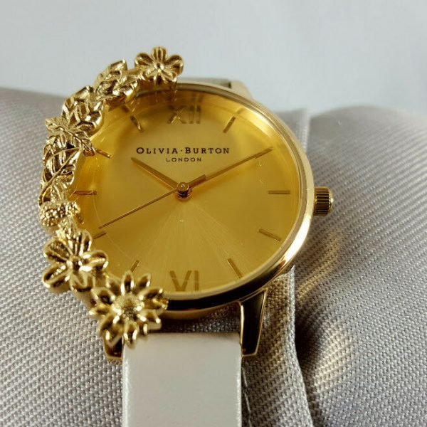 Olivia Burton Case Cuffs Watch in Nude and Gold ob16cb10
