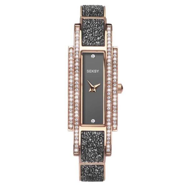 SEKSY Rocks Sparkle Crystal Set Women's Watch 2585