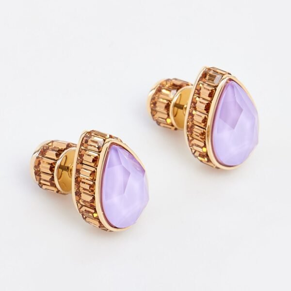 Swarovski Orbita stud earrings Drop cut Multicoloured Gold-tone plated 5641405