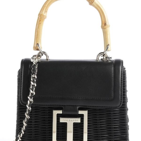 TED BAKER LONDON Jaylisa Rattan Crossbody Black Bag