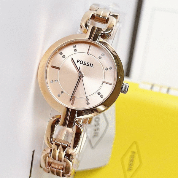Fossil Kerrigan Three-Hand Rose Gold-Tone Stainless Steel Watch BQ3206