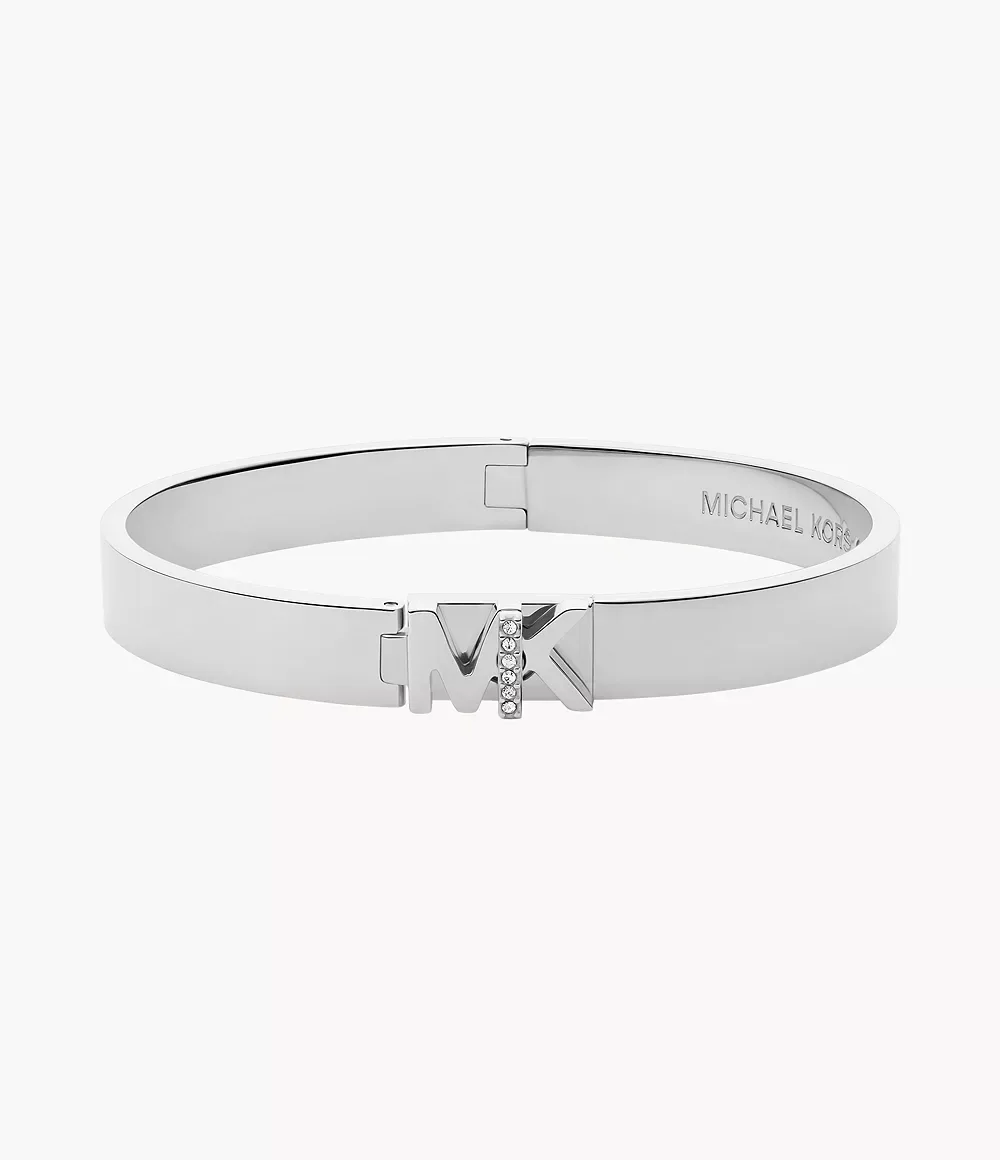 Michael Kors MK Logo Silver Bangle Bracelet Crystals MKJ7698040 315 Michael Kors MK Logo Silver Bangle Bracelet Crystals MKJ7698040 286233794945 3