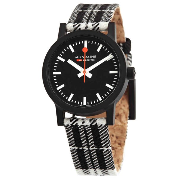 Mondaine Ladies Watch Essence Quartz Black Dial  MS1.32120.LB