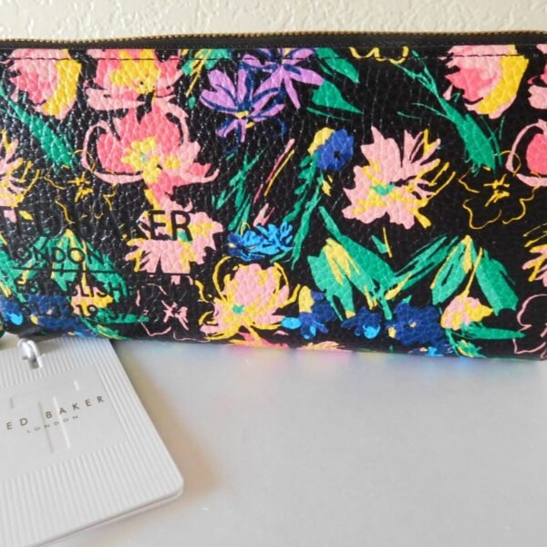 TED BAKER Parciea Flirty Texture Magnolia Large Zip Around Purse, Wallet