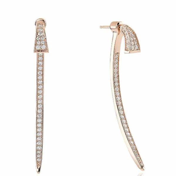 Sif Jakobs Ladies Rose Gold-Plated 'Treviso' White Cubic Zirconia Ear Jackets