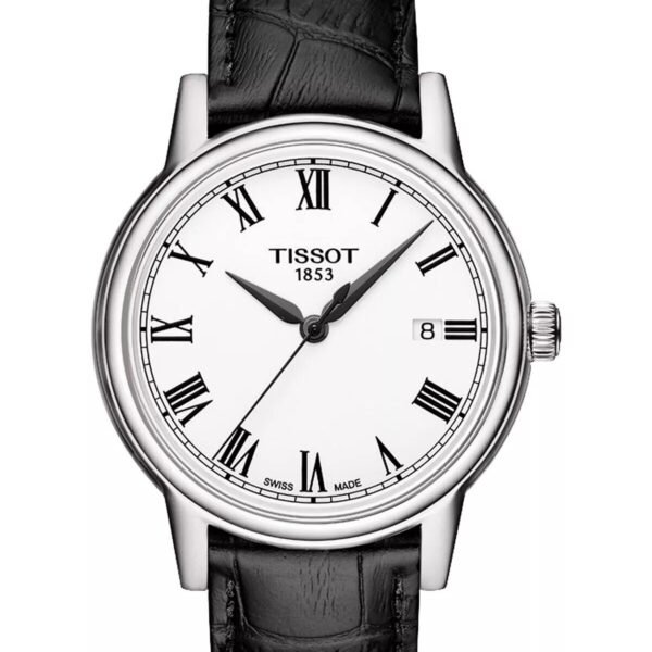 TISSOT Men's Swiss Carson Black Leather Strap Watch 40mm T0854101601300