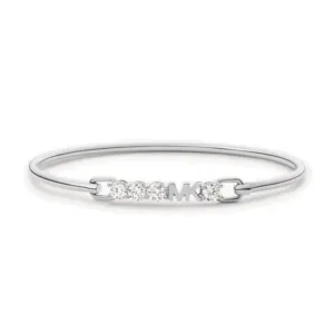 Michael Kors Bracelet MK Logo Silver Cubic Zirconia 4 Single Crystals MKJ7317040