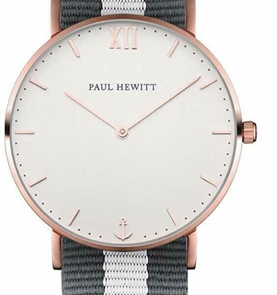 Paul Hewitt Unisex Analogue Quartz Watch with Nylon Strap PH-SA-R-St-W-GrW-20