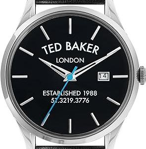 Ted Baker Leytonn Brogue Black Leather Strap Watch BKPLTS2019I