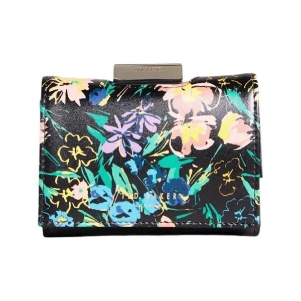 Ted Baker Marjeli Flirty Floral Tri-Fold Fashion Leather Purse with Coin Pouch