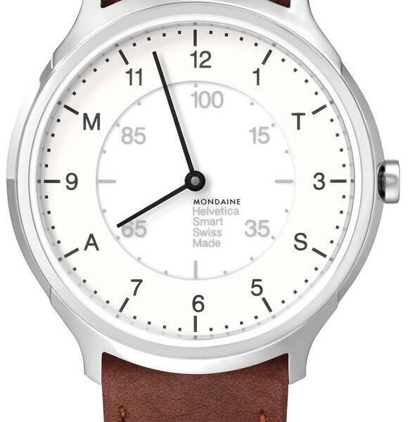 Mondaine Smartwatch MH1.R2S10.LG Unisex Helvetica No1 Regular Brown Strap