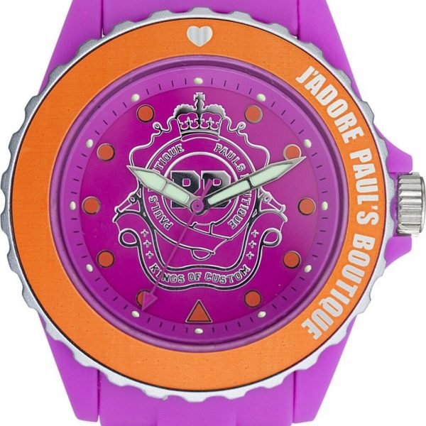 Paul's Boutique Women's Quartz Watch with Pink Dial Analogue Display and Pink Pl