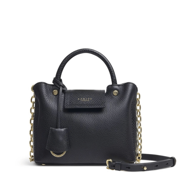 Radley Crossbody Bag Chelsea Creek Leather Mini Black Zip top Multiway