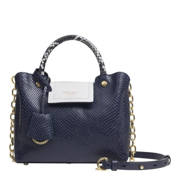 Radley Crossbody Bag Chelsea Creek Leather Mini Dark Blue Zip top Multiway H4065401