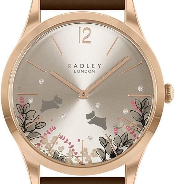 Radley RY21416A Ladies Rose Tone Leather Strap Watch