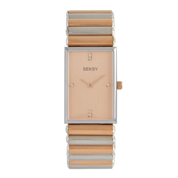 Seksy 2987 Silver Rose Gold Watch