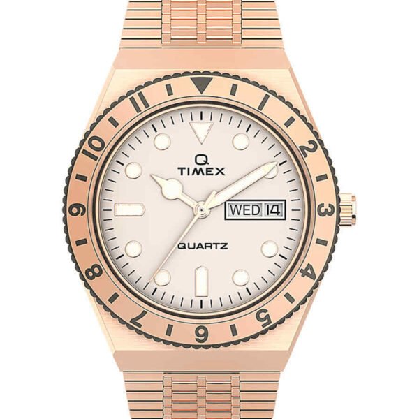Timex Rose Gold Womens Analogue Watch Q Reissue TW2U95700