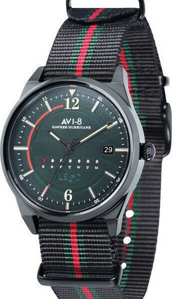 AVI-8 Mens Analogue Japanese-Quartz Watch with Nylon Strap AV-4044-03