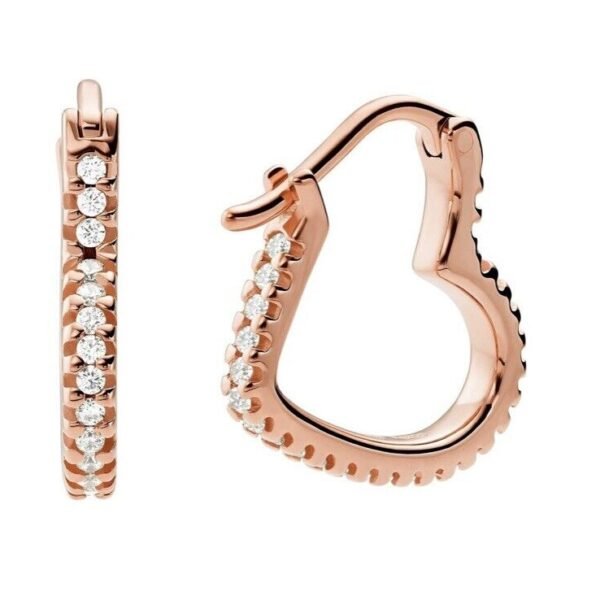 Michael Kors Love 14k Rose Gold Plated Hoop Earrings MKC1336AN791