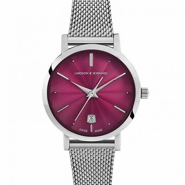 LARSSON & JENNINGS Aurora MILANESE 26MM Silver Pink Watch