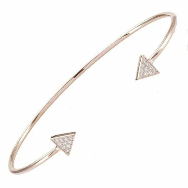 Sif Jakobs Ladies Rose Gold-Plated 'Panzano' Cubic Zirconia Open Bangle RRP £100