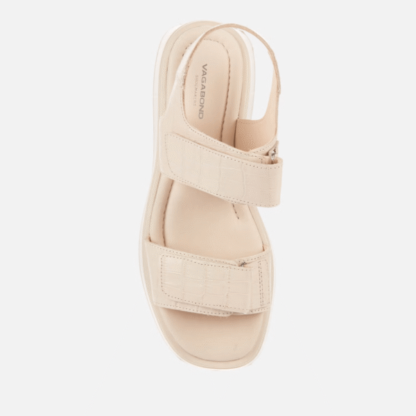 Vagabond Women's Courtney Embossed Leather Double Strap Sandals - Off White