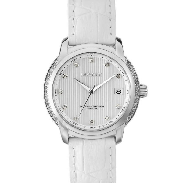 Gant Lynbrooke Women's Watch White Dial Display and White Leather Strap W10714
