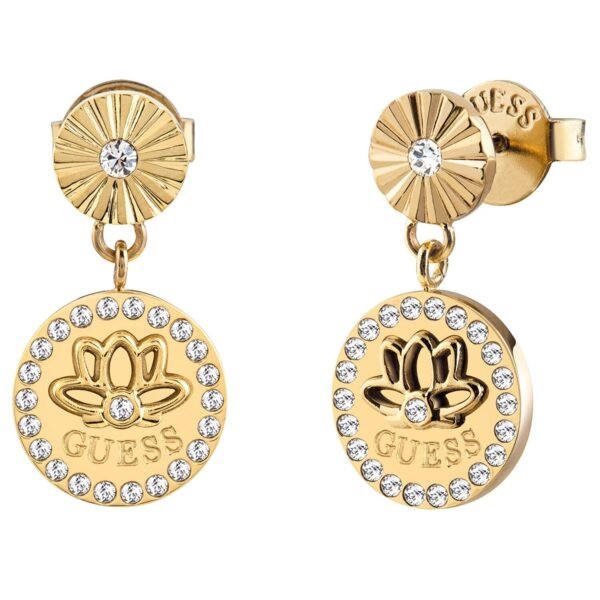 Guess Jewellery Earrings Lotus Stainless Steel Plated JUBE01344JWYGTU