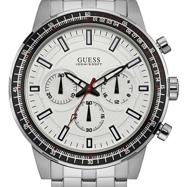 Guess Mens Quartz Watch, Chronograph Display and Stainless Steel Strap W0801G1