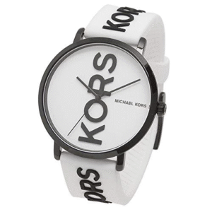 Michael Kors Women's Charley Three-Hand White Silicone Watch MK2829
