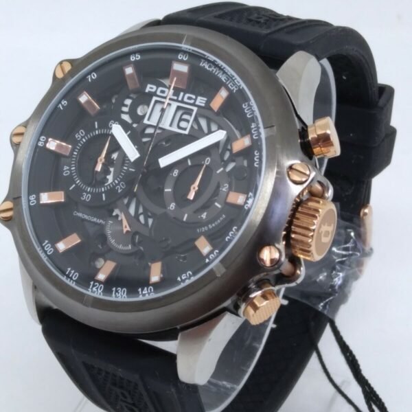 Police Men's Watch Luang PL16018JSTU.13P  50mm Chronograph Silicone Band Watch