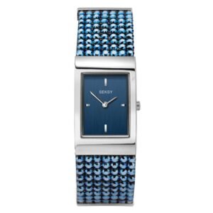 Seksy Rocks Ladies Watch With Blue Dial and Blue Stone Set Strap 40014