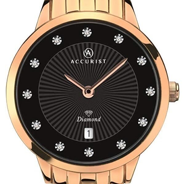 Accurist Womens Analogue Classic Quartz Watch with Brass Strap 8213