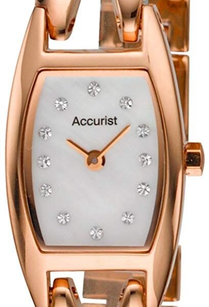 Accurist Women Watch with Mother of Pearl Dial and Rose Gold Bracelet LB1438